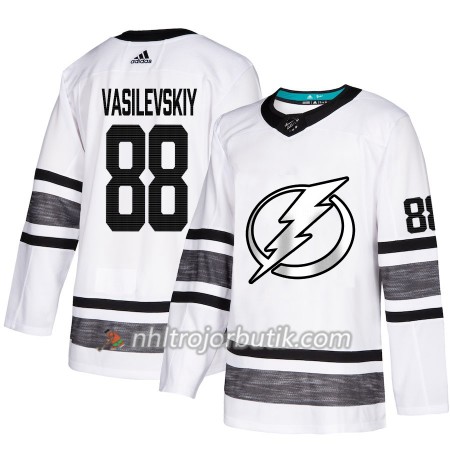 Män Ishockey Tampa Bay Lightning tröja Andrei Vasilevskiy 88 Vit 2019 All-Star Adidas Authentic